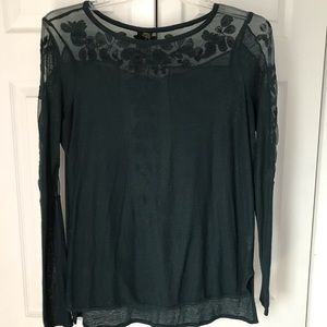 Free People Lace Cutout Top